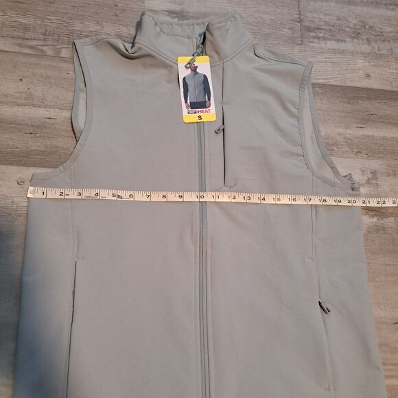 32 Degrees Heat Men's Tech Vest Gray 3 Zipper Pockets Size S NWT - Picture 8 of 9